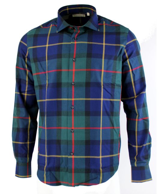 Viyella 80/20 Oversized House Check Slim Fit Shirt - Image 2