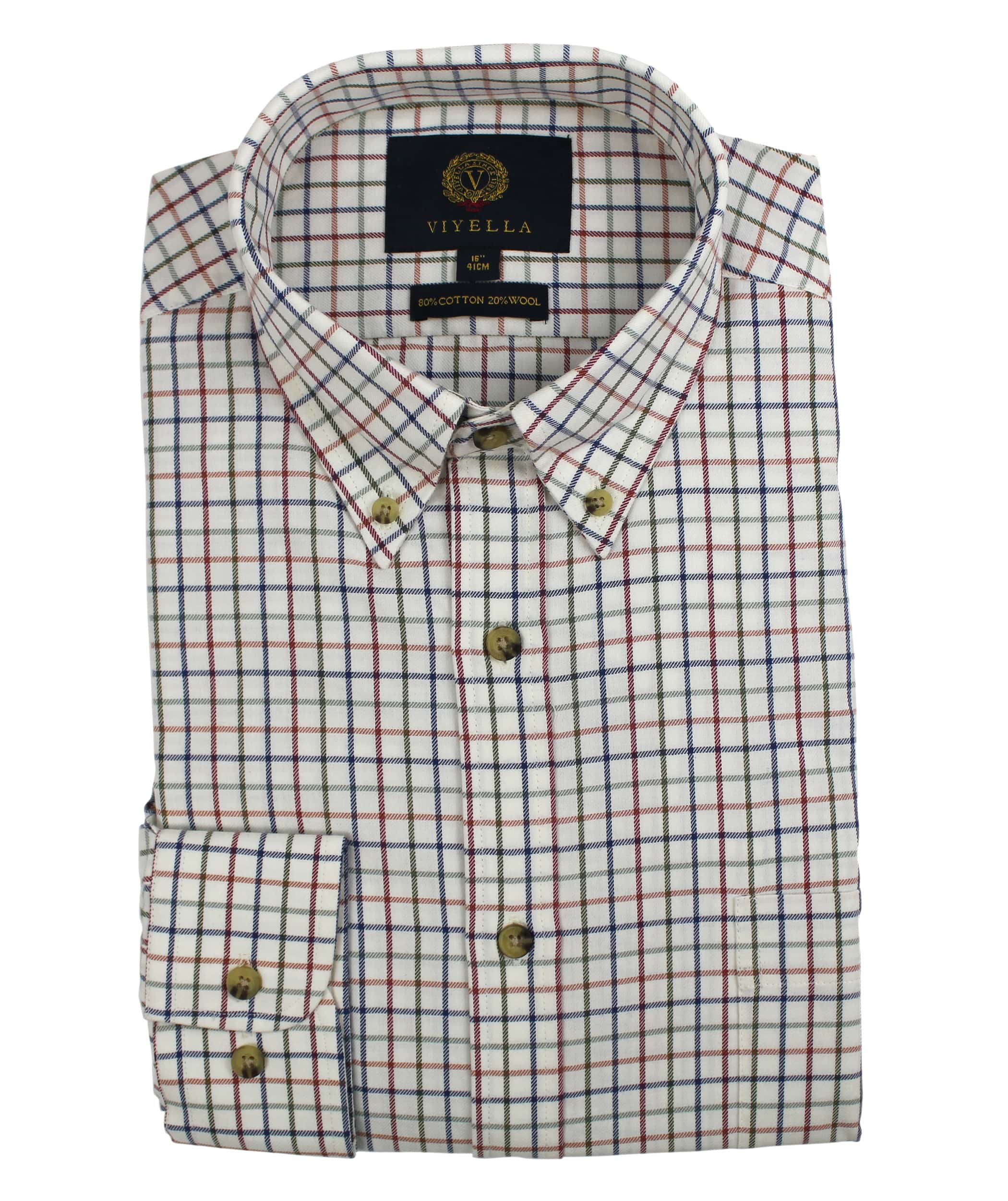 Viyella Men's 80/20 Long Sleeve Charcoal Button Down Sport Shirt - 653444 3998