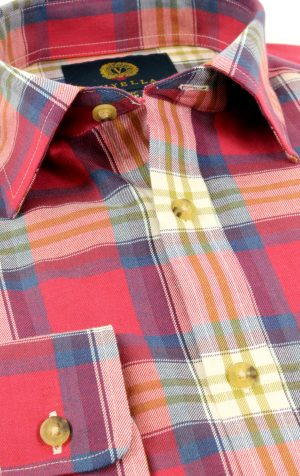 Viyella 80/20 Red Plaid Classic Fit Shirt