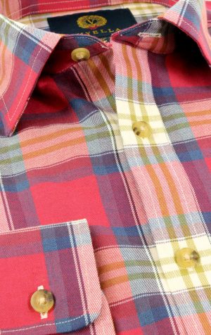 Viyella 80/20 Red Plaid Classic Fit Shirt