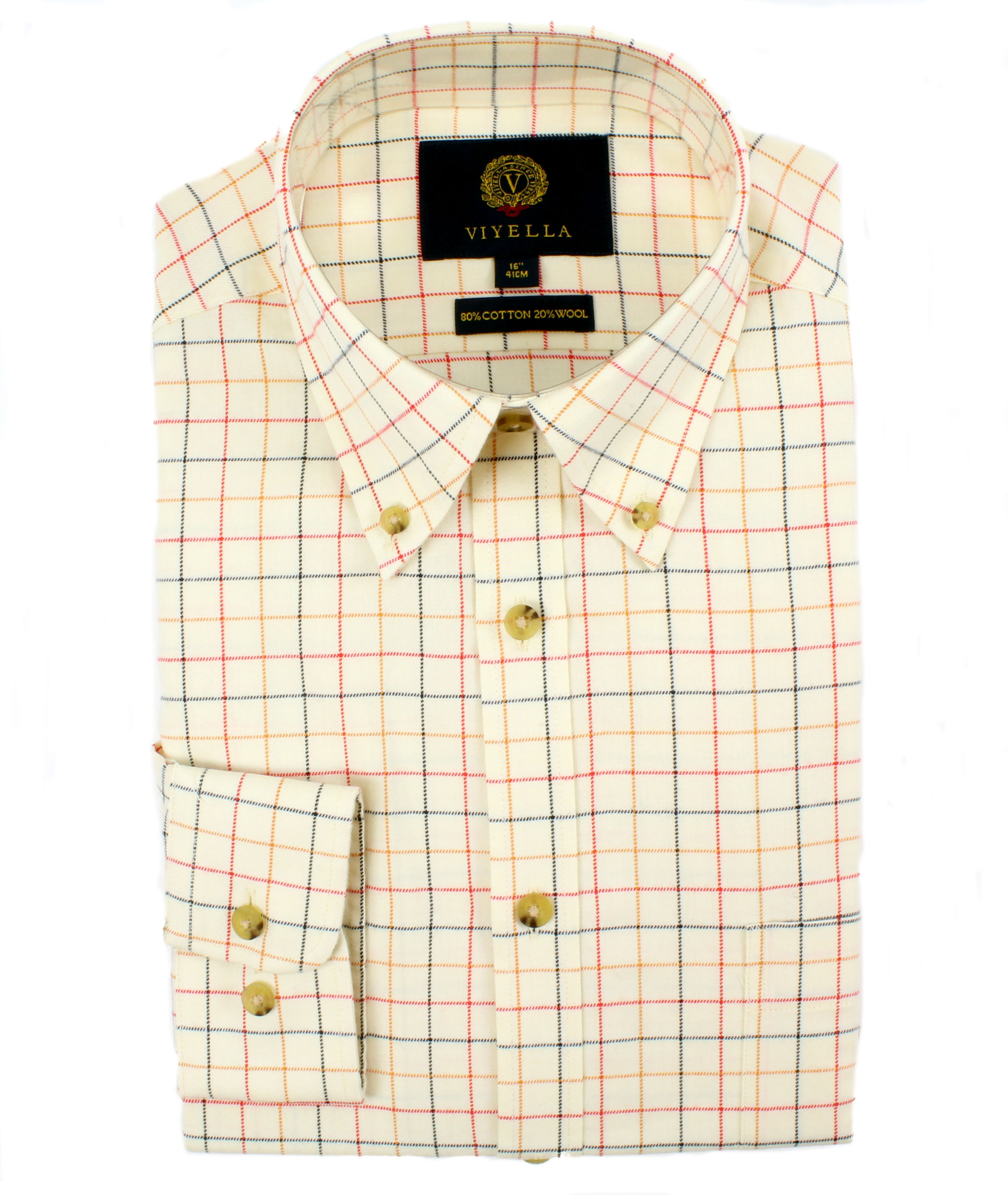 Viyella 80/20 Ripstop Tattersall Classic Fit Shirt with Button Down ...