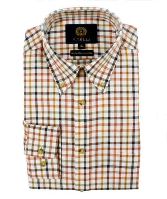 Viyella 80/20 Multicoloured Blended Tattersall Classic Fit Shirt with ...