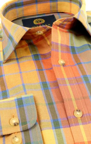 Viyella 80/20 Golden Autumn Plaid Classic Fit Shirt