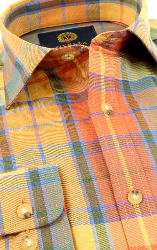 Viyella 80/20 Golden Autumn Plaid Classic Fit Shirt