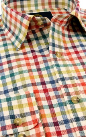Viyella 80/20 Multicoloured Club Check Classic Fit Shirt