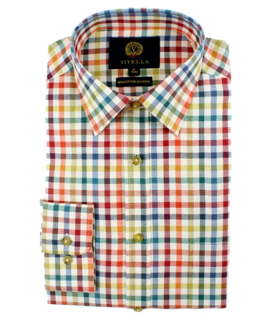 Viyella 80/20 Multicoloured Club Check Classic Fit Shirt - Image 2