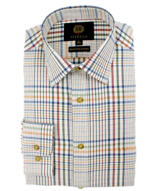 Viyella 80/20 Prince of Wales Tattersall Check Classic Fit Shirt - Image 2
