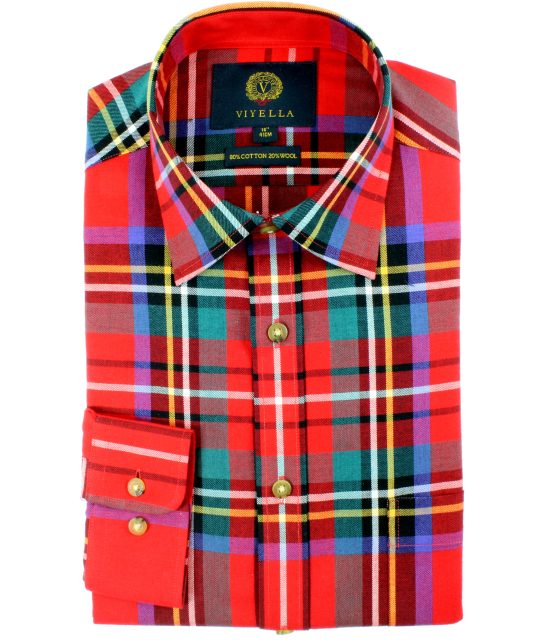 Viyella 80/20 Oversized Royal Stewart Tartan Classic Fit Shirt - Image 2