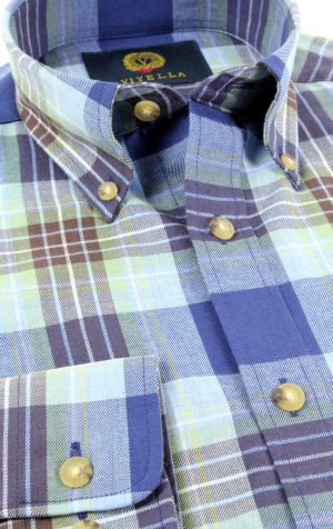 Viyella 80/20 Holyrood Tartan Classic Fit Shirt with Button Down Collar