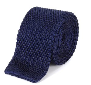 Tootal Navy Knitted Silk Plain Tie