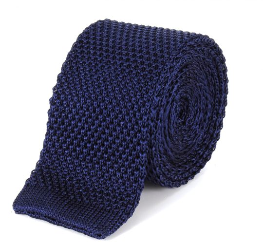 Tootal Navy Knitted Silk Plain Tie