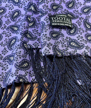 Tootal Purple Paisley Fringed Rayon Scarf