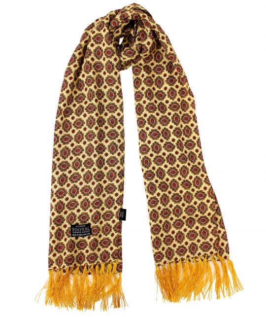 Tootal Mellow Yellow Medallion Fringed Rayon Scarf - Image 2