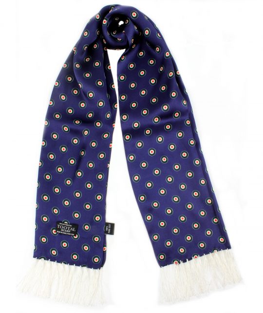 Tootal Blue Target Silk Scarf - Image 2