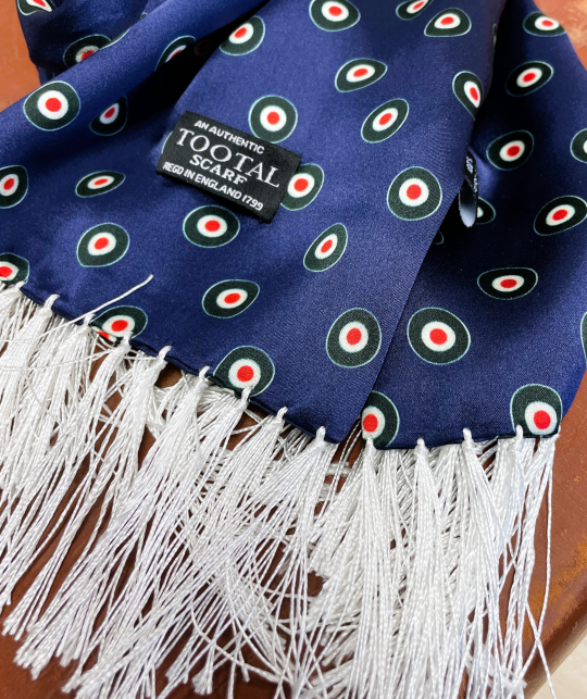 Tootal Blue Target Silk Scarf - Image 3