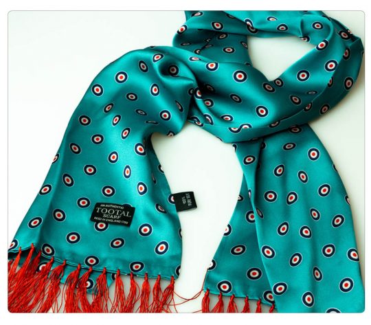Tootal Airforce Blue Target Silk Scarf - Image 2