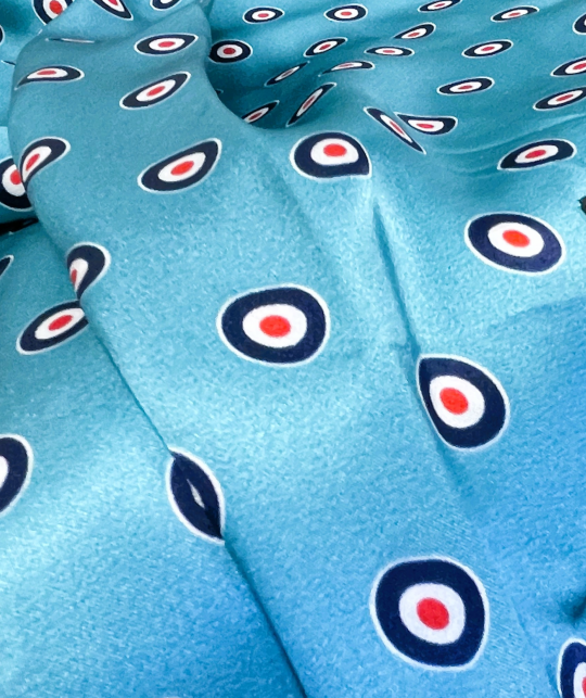 Tootal Airforce Blue Target Silk Scarf - Image 4