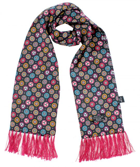 Tootal Multi Coloured Spider Design Silk Scarf - Image 2