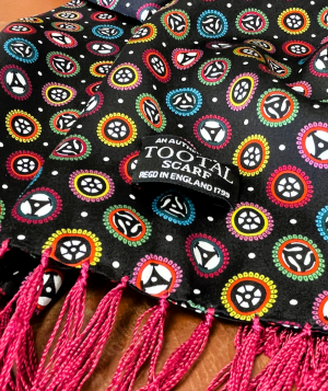 Tootal Multi Coloured Spider Design Silk Scarf
