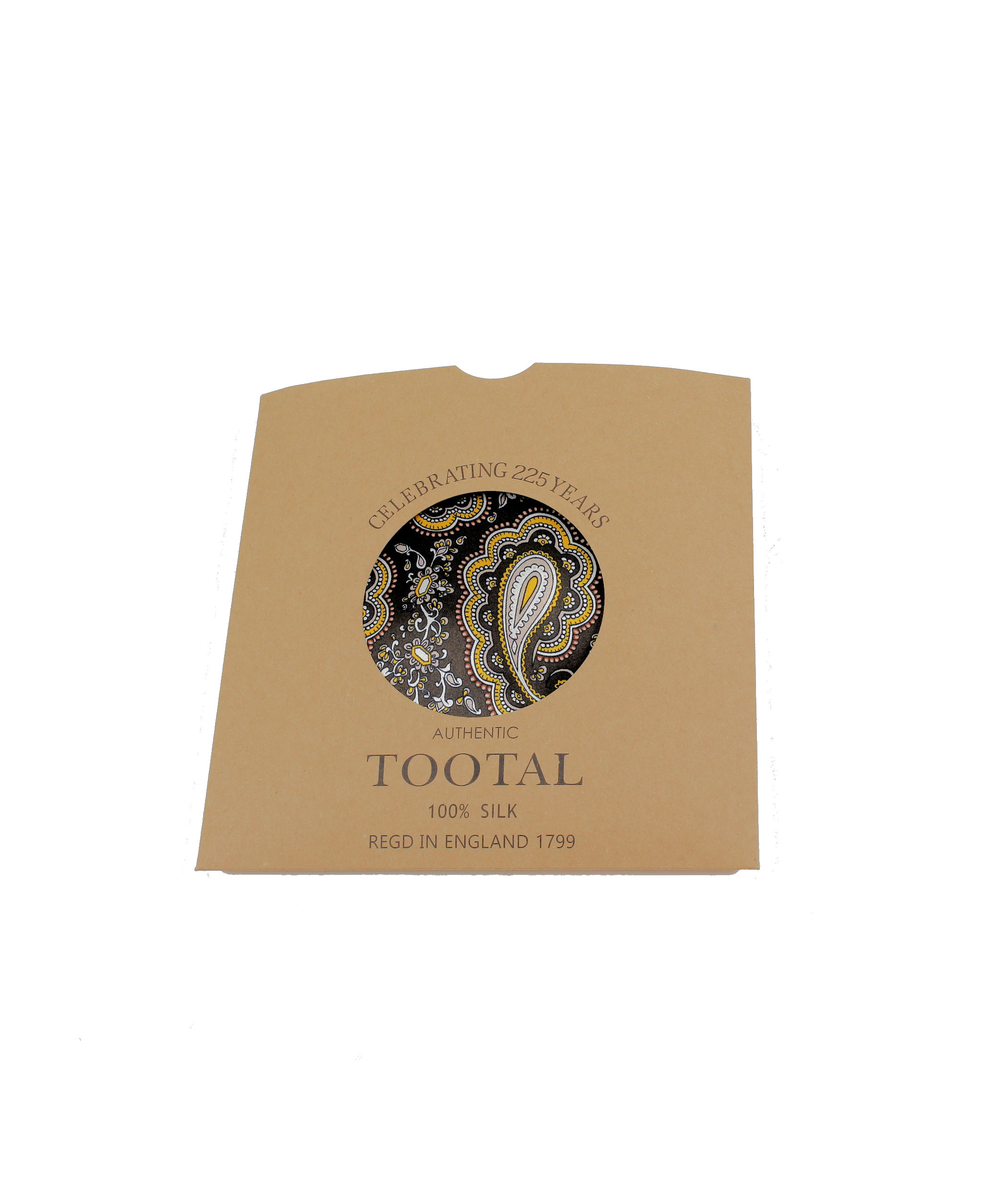 Tootal Brown Weller Paisley Design Silk Scarf - Image 2