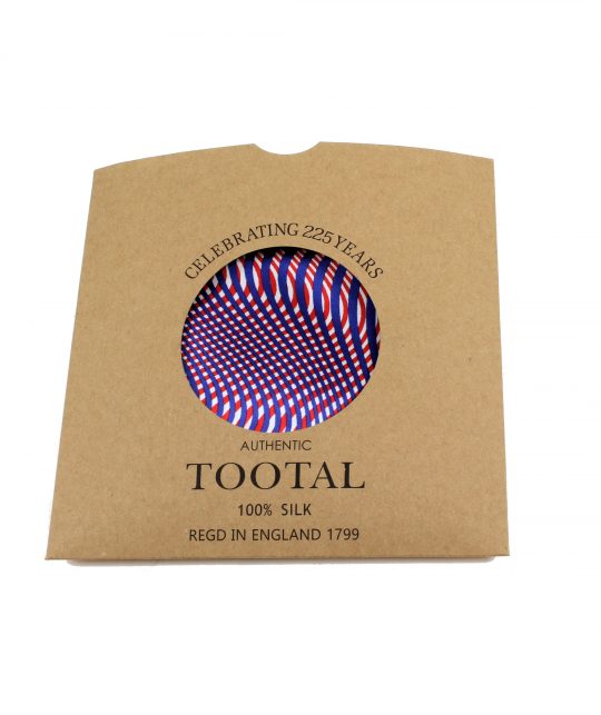 Tootal Blue & Red Tonic Design Silk Scarf - Image 3