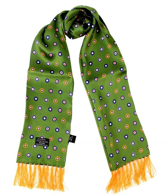 Tootal Parka Green Roundel Silk Scarf - Image 2