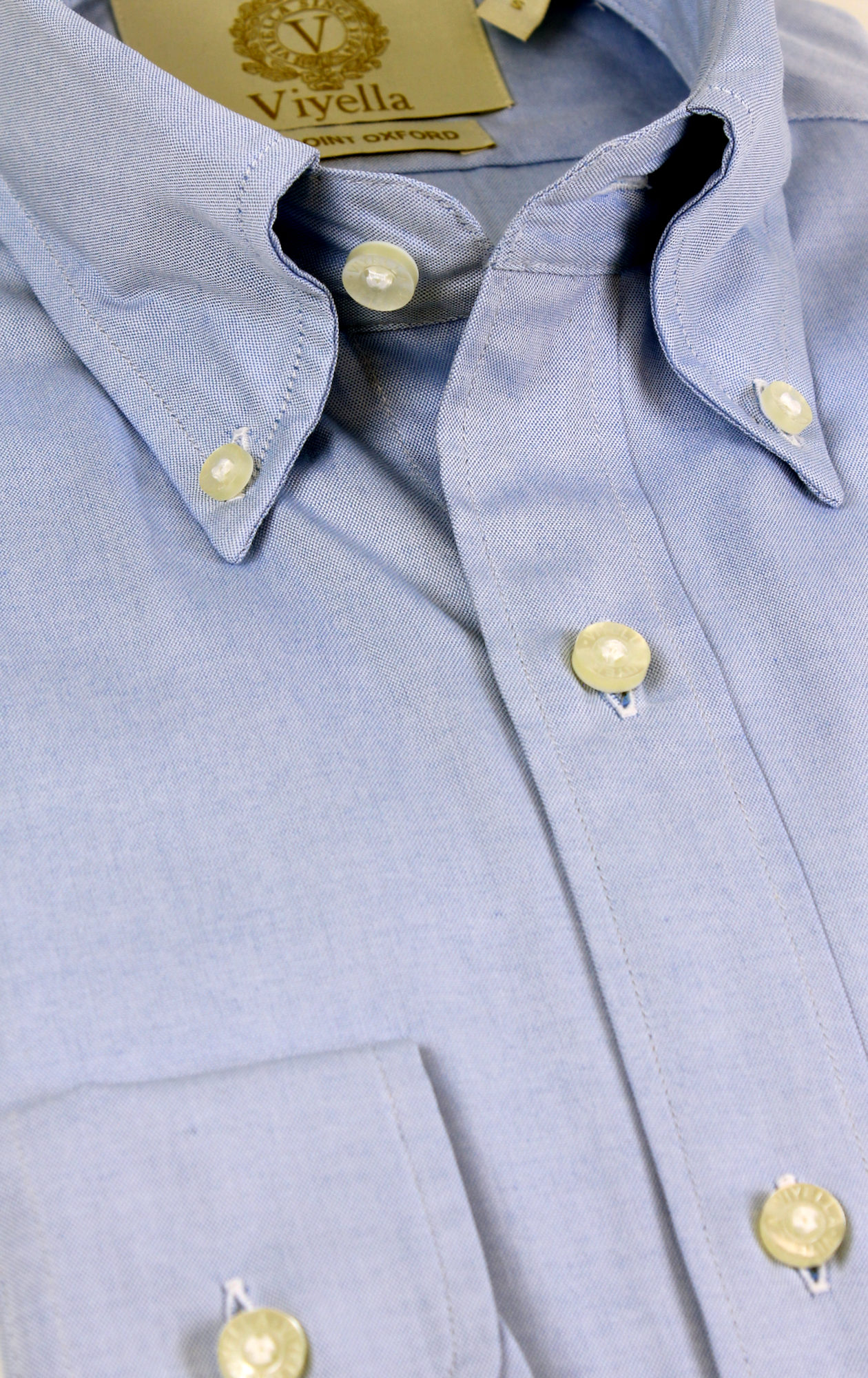 Viyella Blue Pinpoint Oxford Button Down Shirt