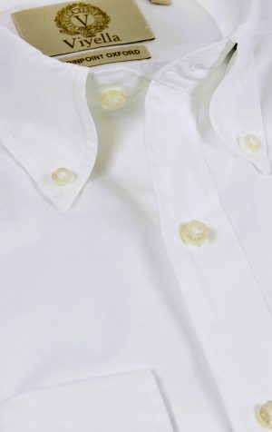 Viyella White Pinpoint Oxford Button Down Shirt