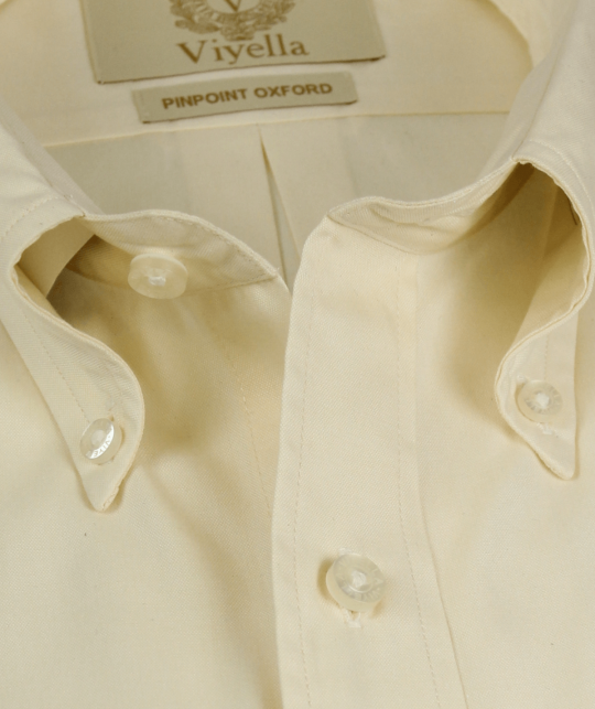 Viyella Cream Pinpoint Oxford Button Down Shirt - Image 2