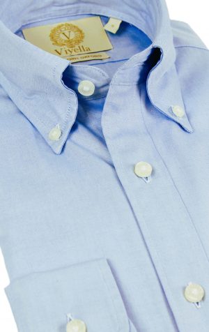 Viyella Blue Pinpoint Oxford Button Down Shirt