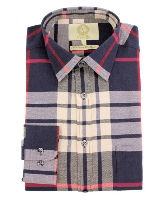 Viyella 80/20 House Check Large Tartan Classic Fit Shirt - Image 3