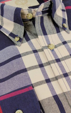 Viyella 80% cotton 20% wool House Check Large Tartan Classic Fit Shirt with button-down collar, heritage style with comfort and durability.