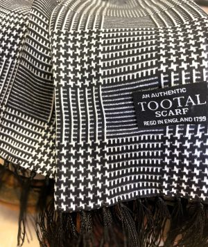 Tootal Black Prince of Wales Silk Scarf