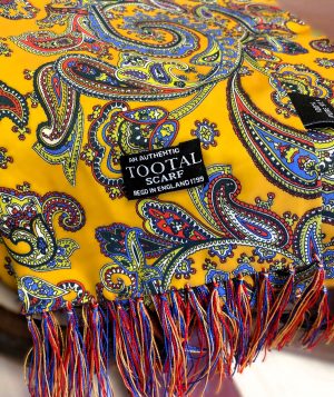 Tootal Butterscotch Swirl Paisley Silk Scarf