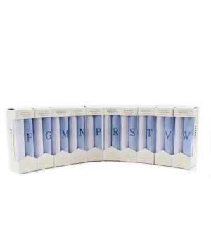Mens Cotton Pyramid Initial 2 Pack Handkerchiefs