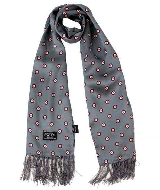 Tootal Gunmetal Target Silk Scarf - Image 3