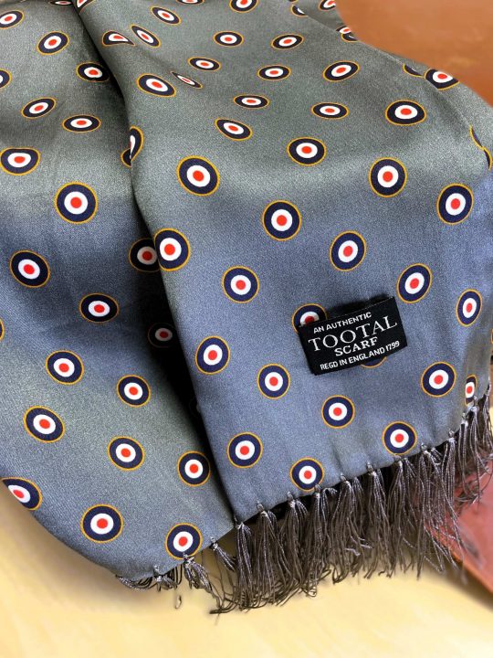 Tootal Gunmetal Target Silk Scarf - Image 2