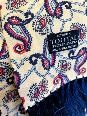 Tootal Lemon Angular Paisley Fringed Rayon Scarf