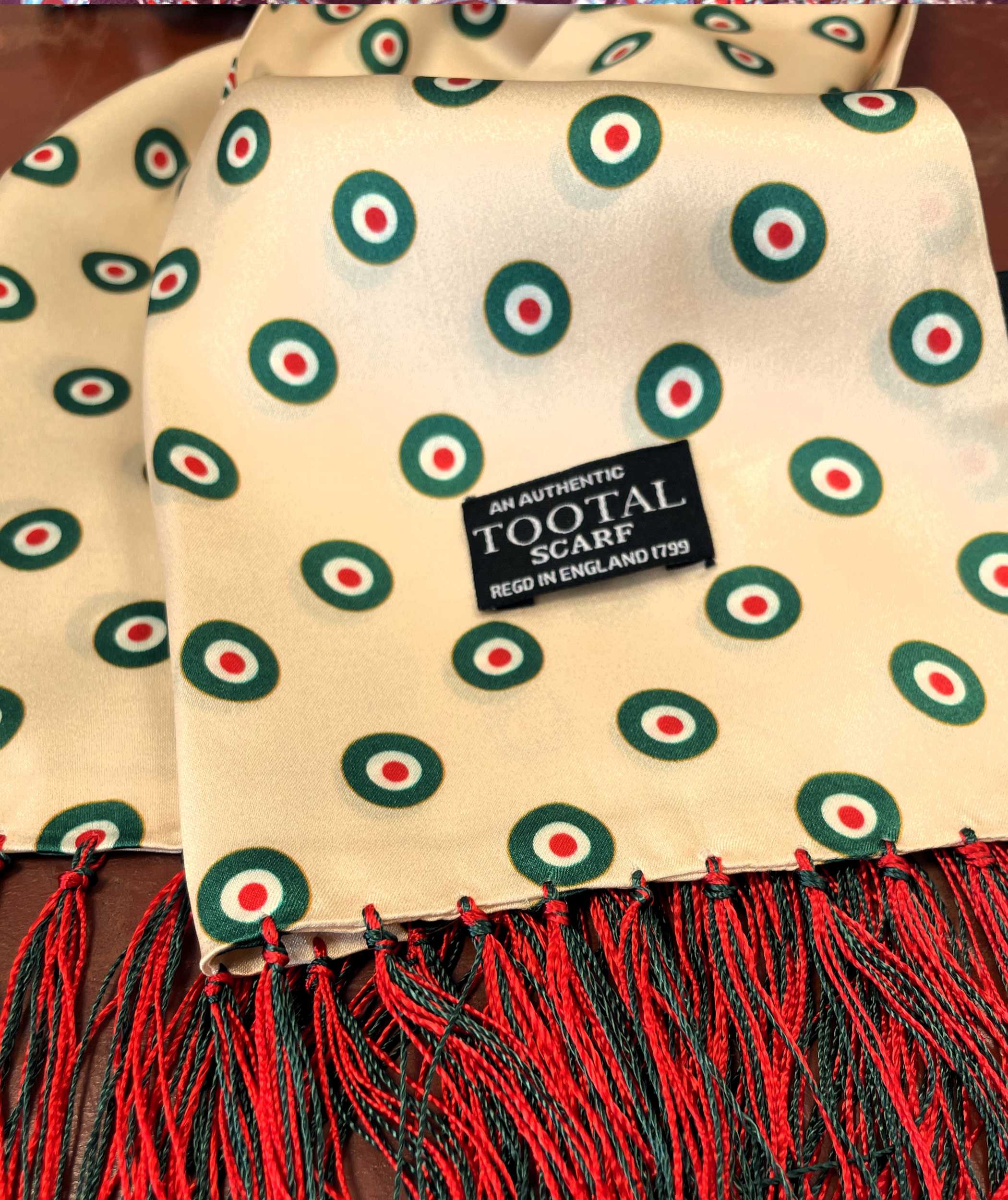 Tootal Alabaster Target Silk Scarf - Image 2