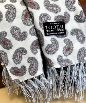 Tootal Steel Paisley Rayon Scarf