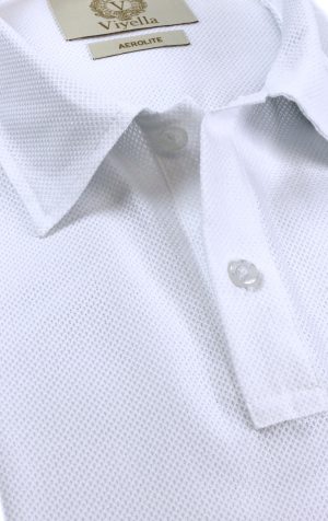 Viyella White Aerolite Cotton Polo Shirt