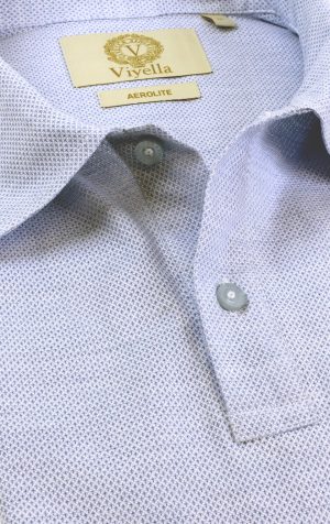 Viyella Sky Blue Aerolite Cotton Polo Shirt