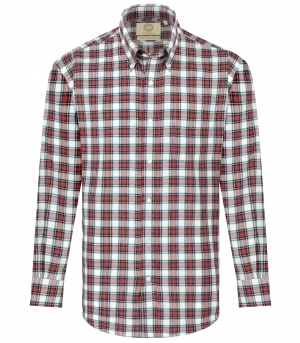 Viyella Tropical Cotton Wool Blend Dress Stewart Tartan Shirt
