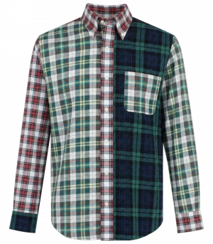 Viyella Tropical Cotton Wool Blend Multi Tartan Patchwork Shirt