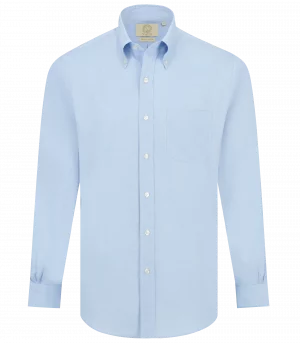 Viyella Blue Pinpoint Oxford Button Down Shirt