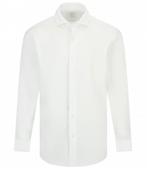 Viyella Knitted Pique White Shirt