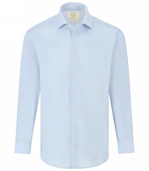 Viyella Knitted Piqué Sky Blue Shirt